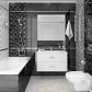 Кристал Мозаика чёрный+белый 30х30_6